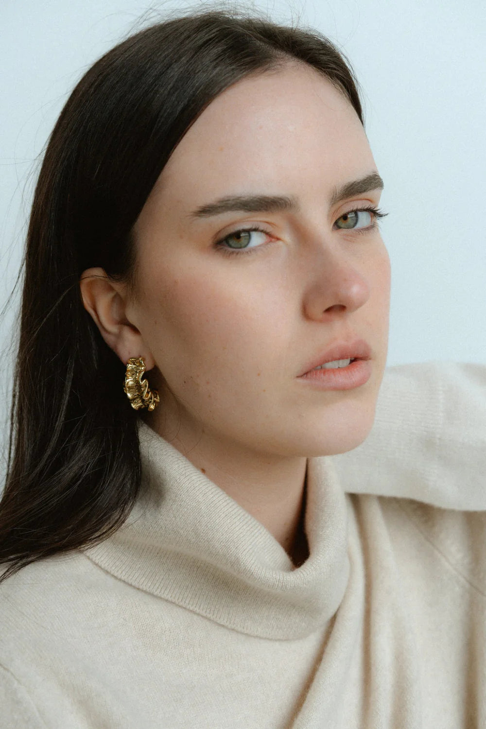 Crinkle Earring - Gold