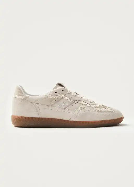 Alohas Cream Crochet Leather Sneakers