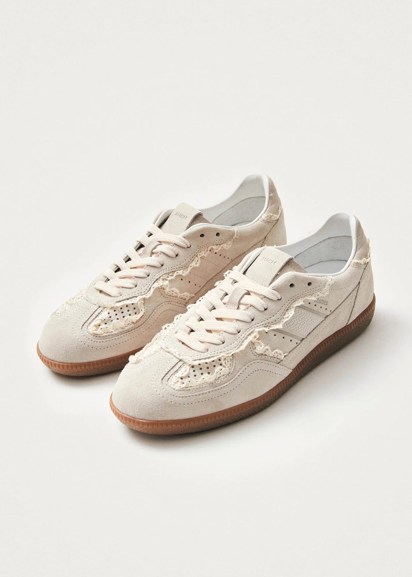 Alohas Cream Crochet Leather Sneakers - PREORDER