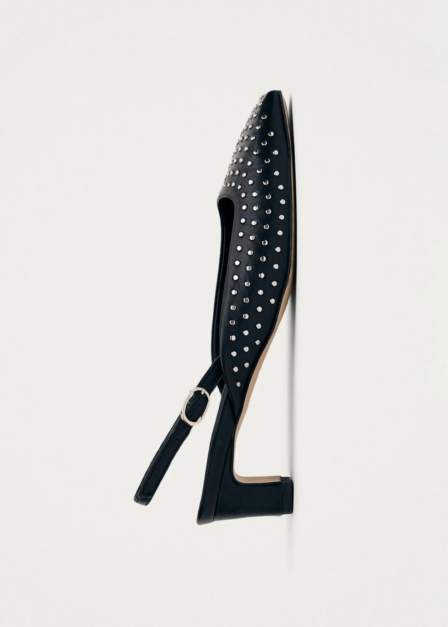 Alohas Lindy Studs Black Leather Pumps  - PREORDER