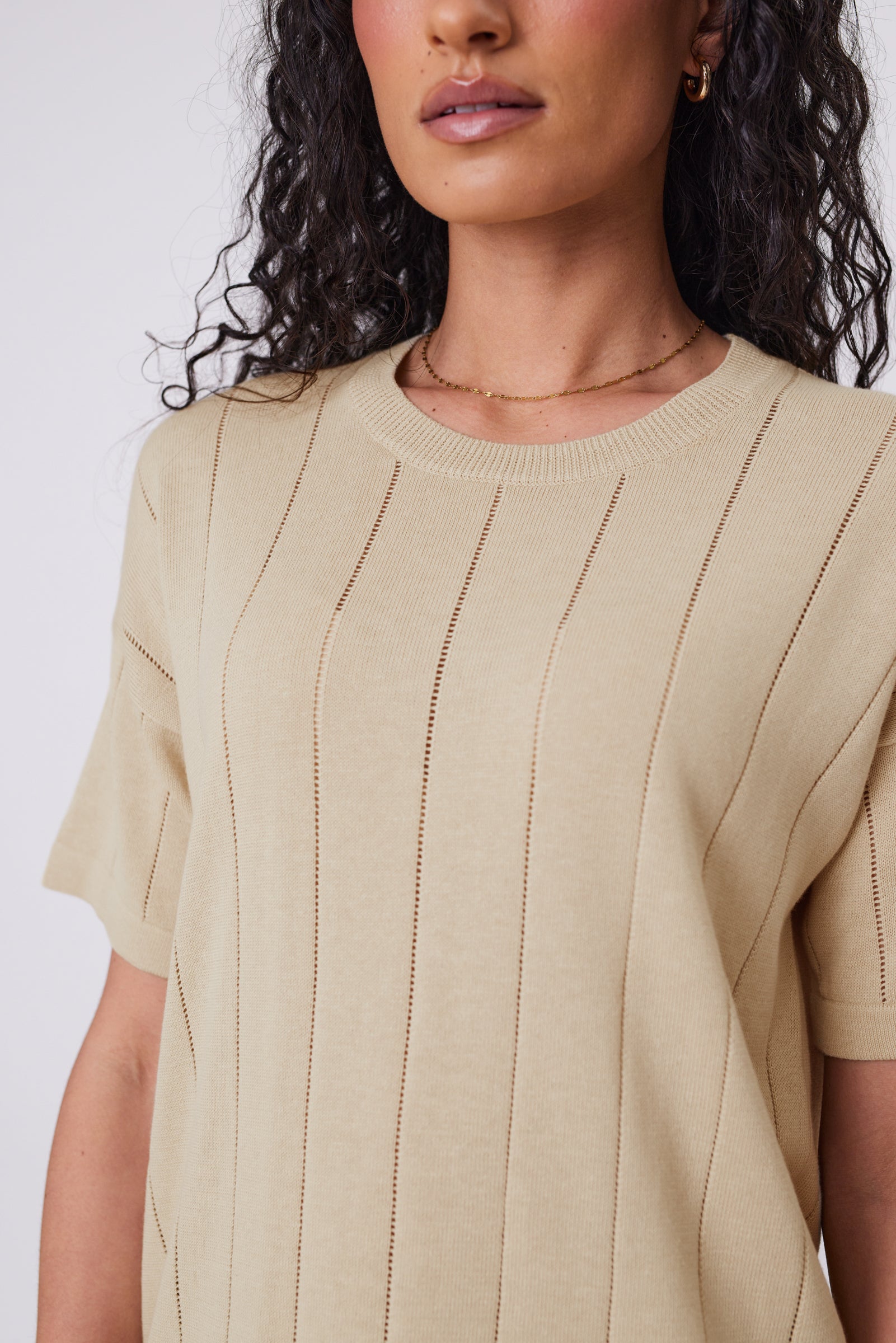 Marlow Ember Knit Tee - Hummus