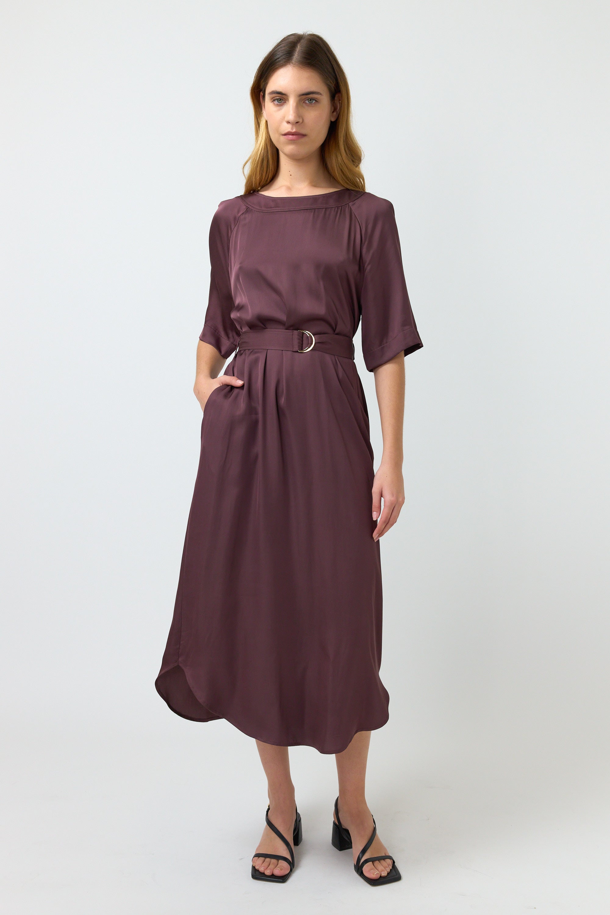 Kate Sylvester Embla Shift Dress - Aubergine