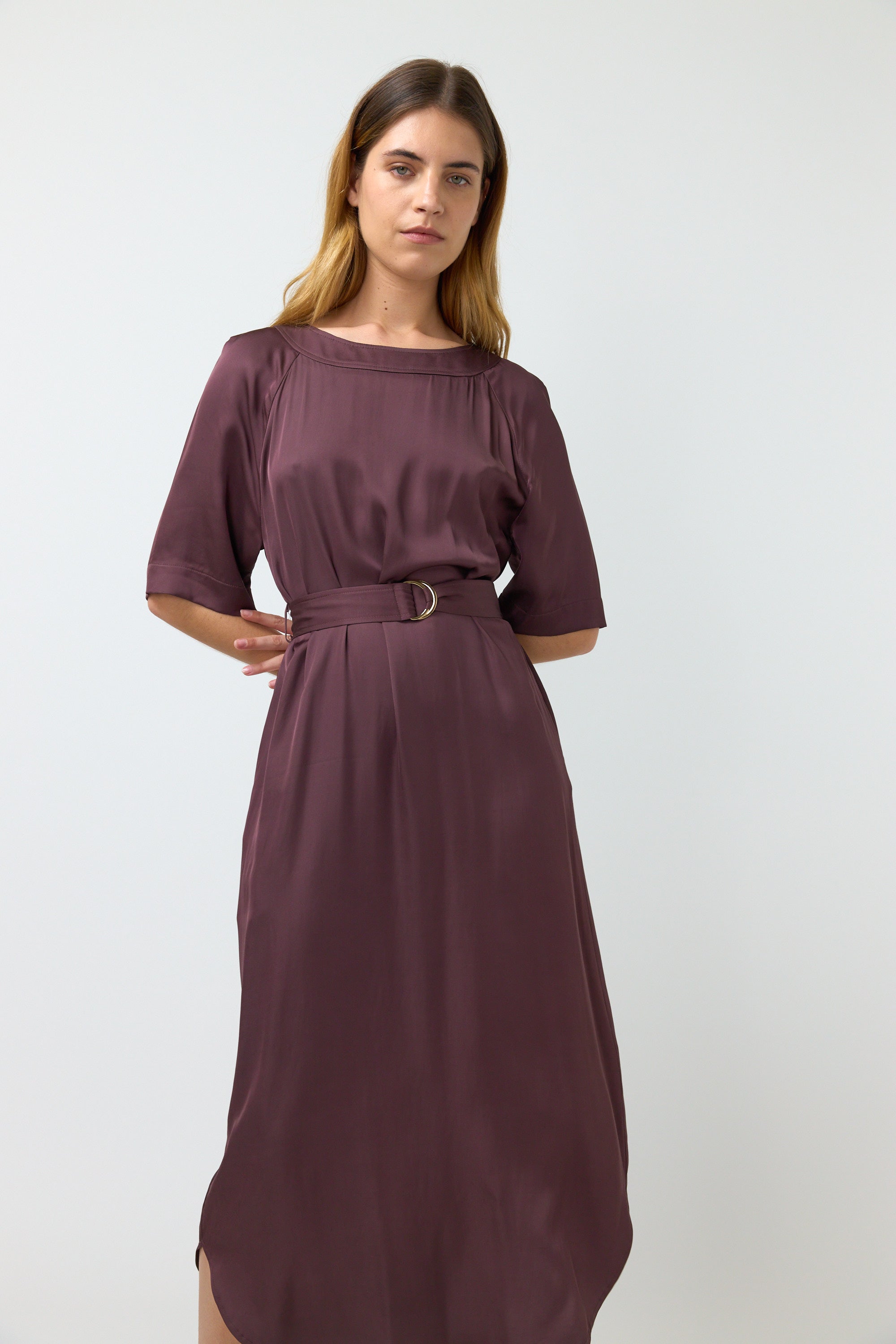 Kate Sylvester Embla Shift Dress - Aubergine