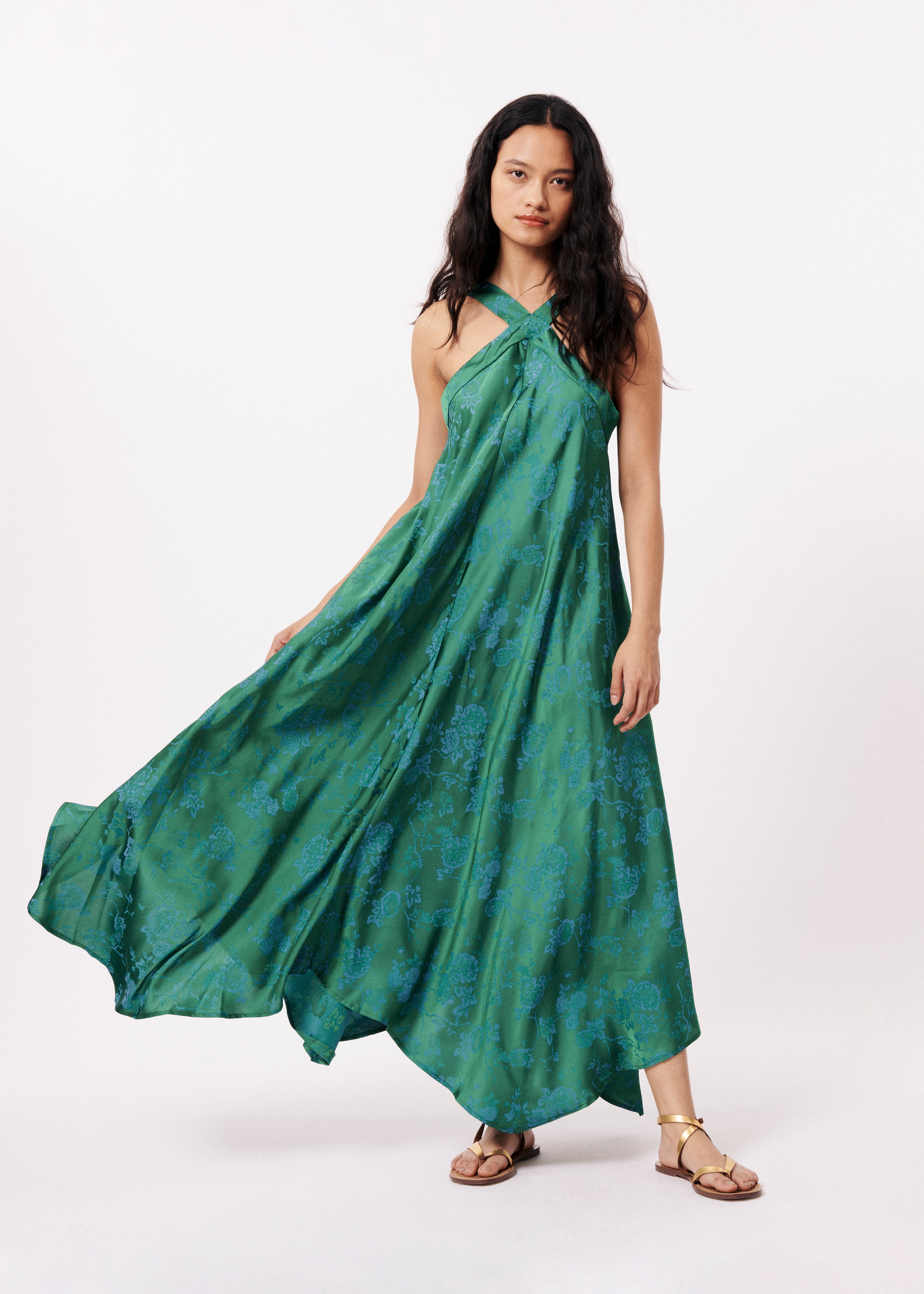 FRNCH Angelique Emerald Dress