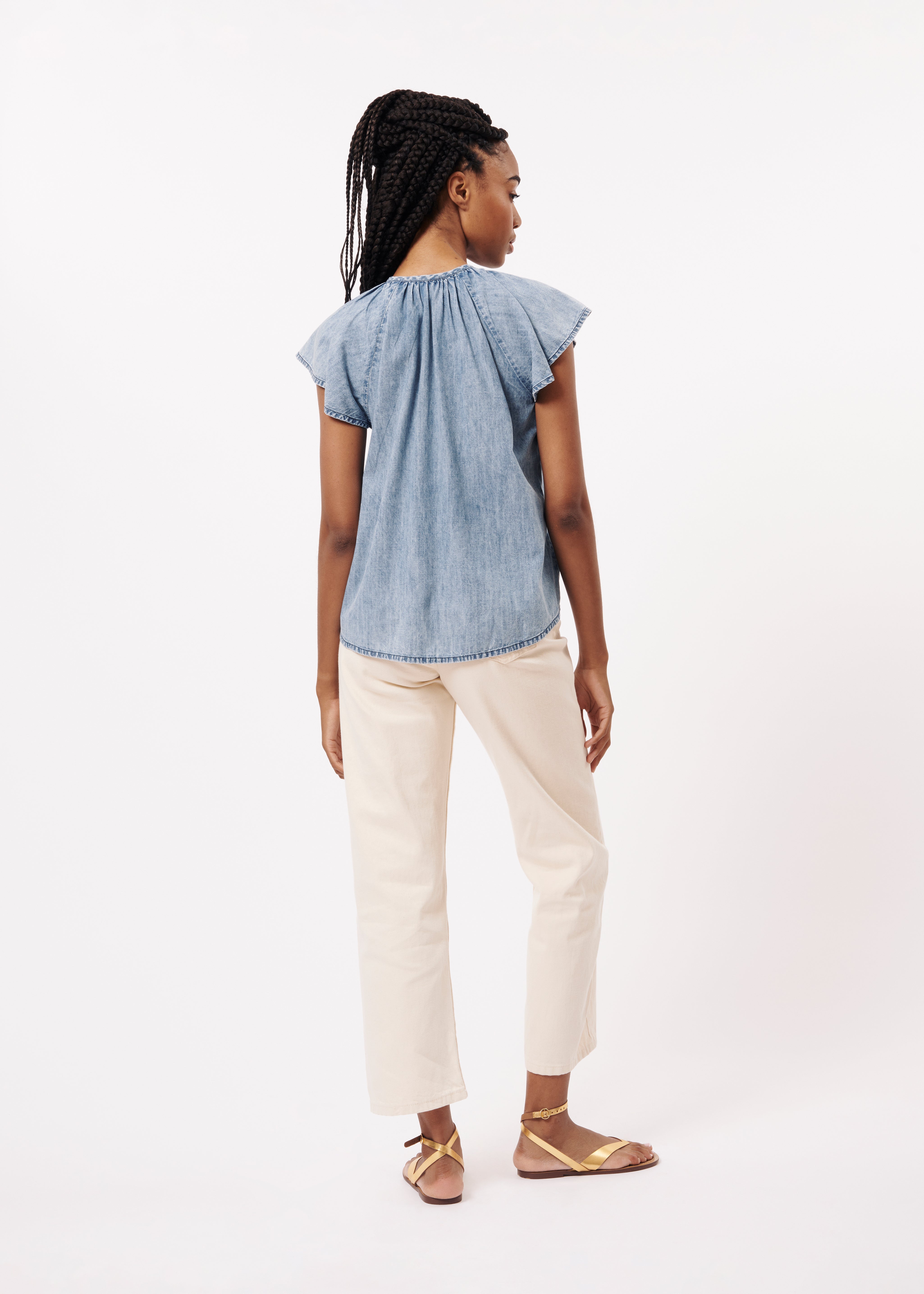 FRNCH Leni Blouse - Blue Jean