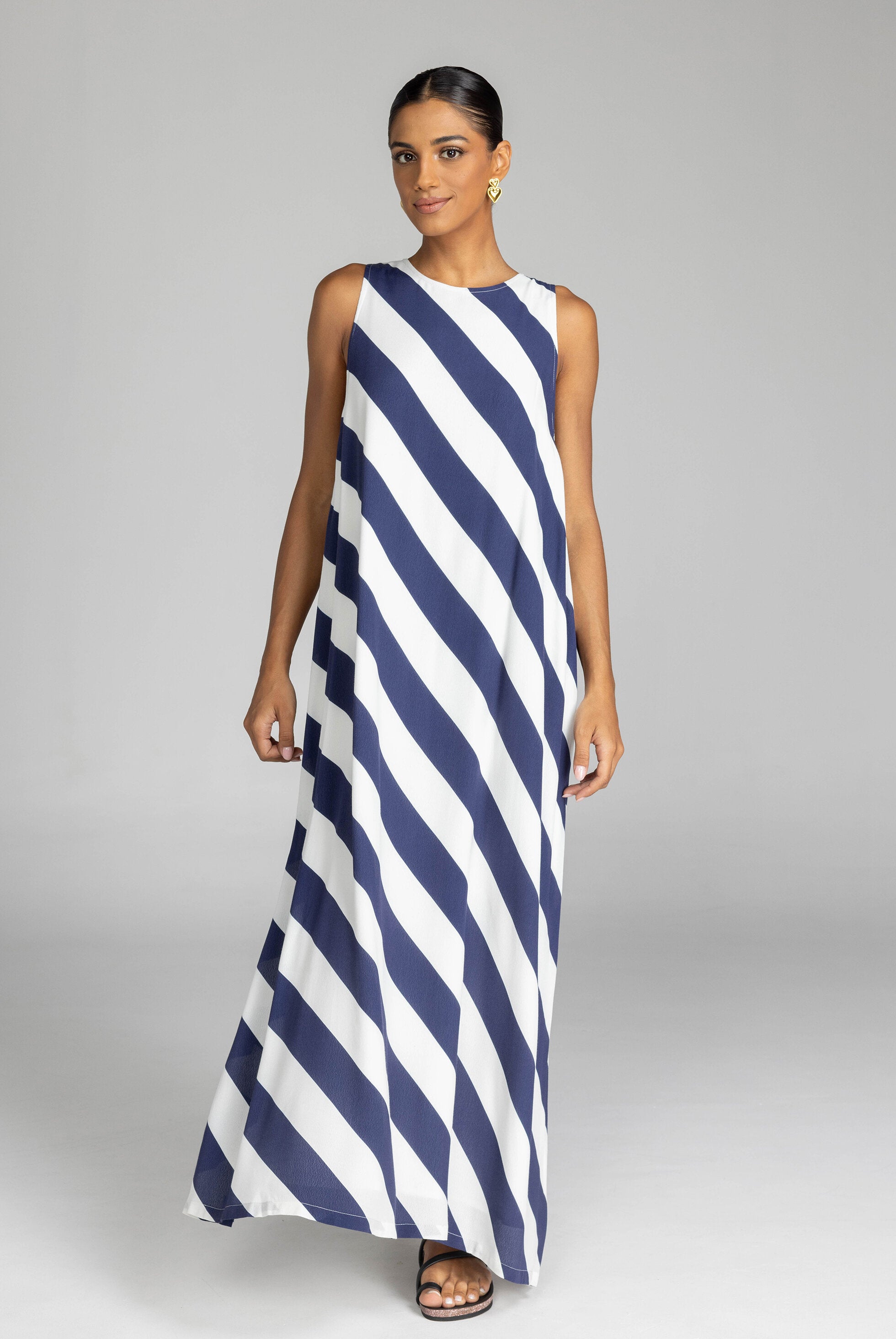 Blak Finally Here Dress - Navy/White Stripe