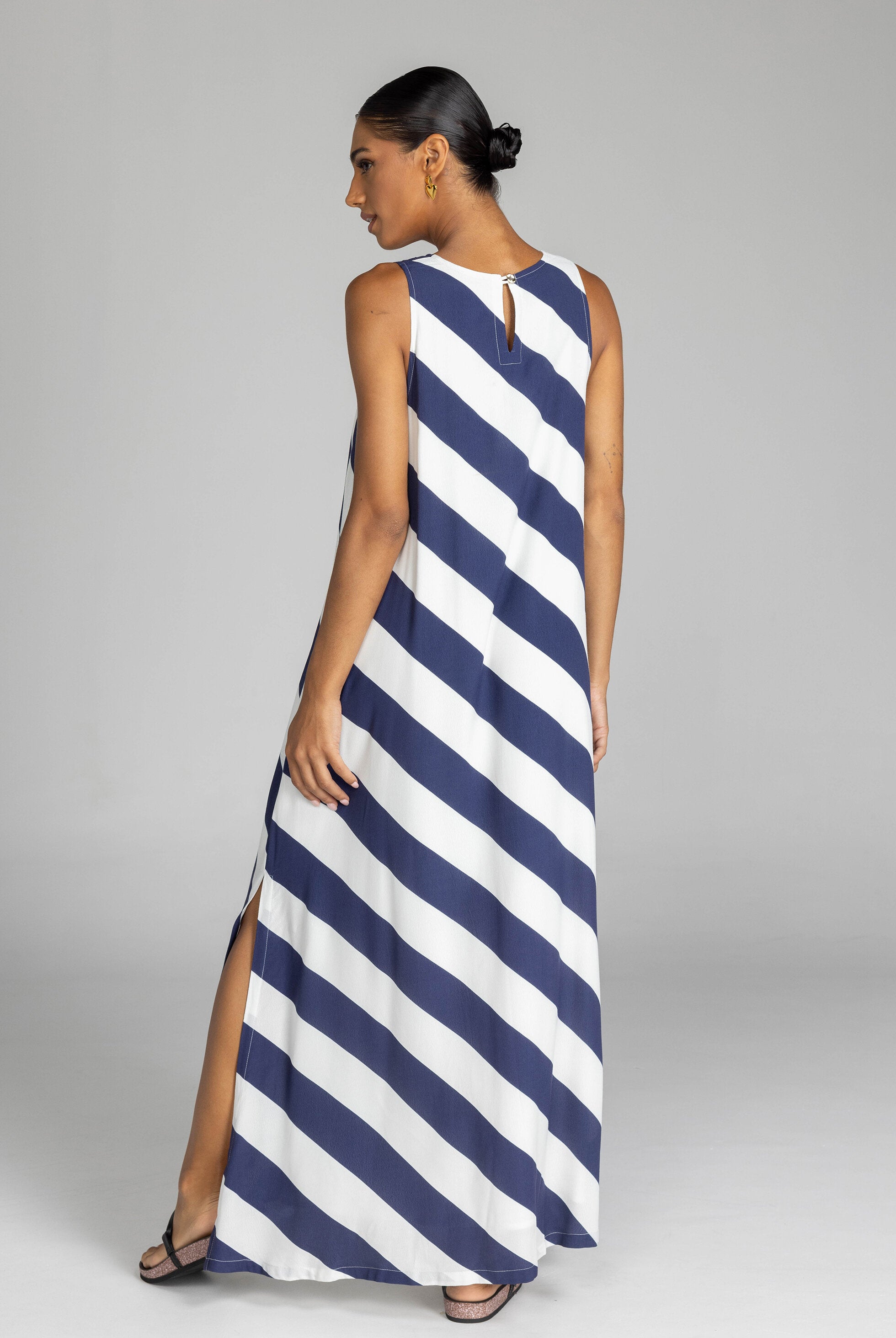 Blak Finally Here Dress - Navy/White Stripe