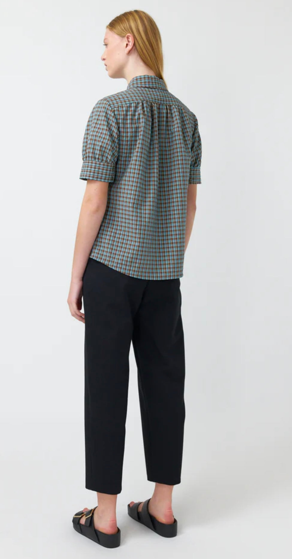 Kate Sylvester Checked Shirt - Nile Blue