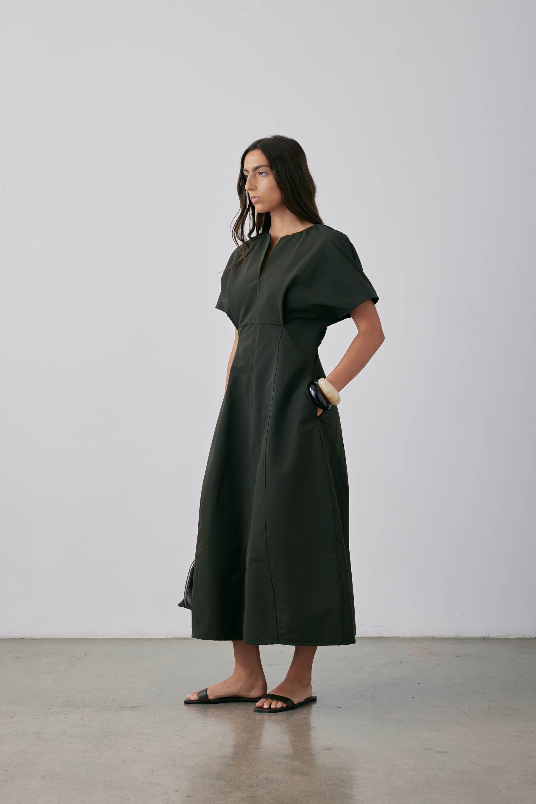 Gregory Mako Dress - Dark Khaki