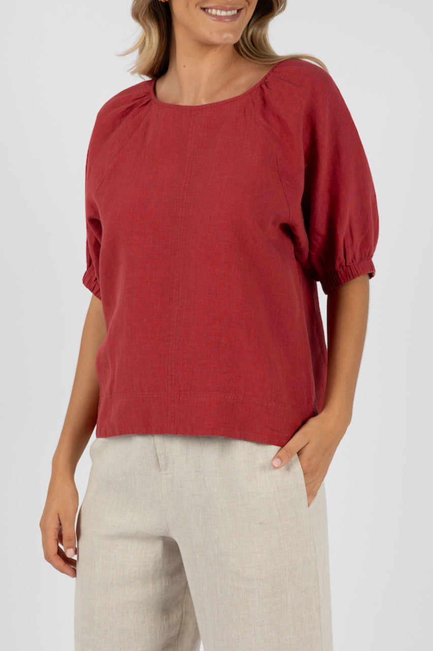 Humidity Lagoon Blouse - Brick