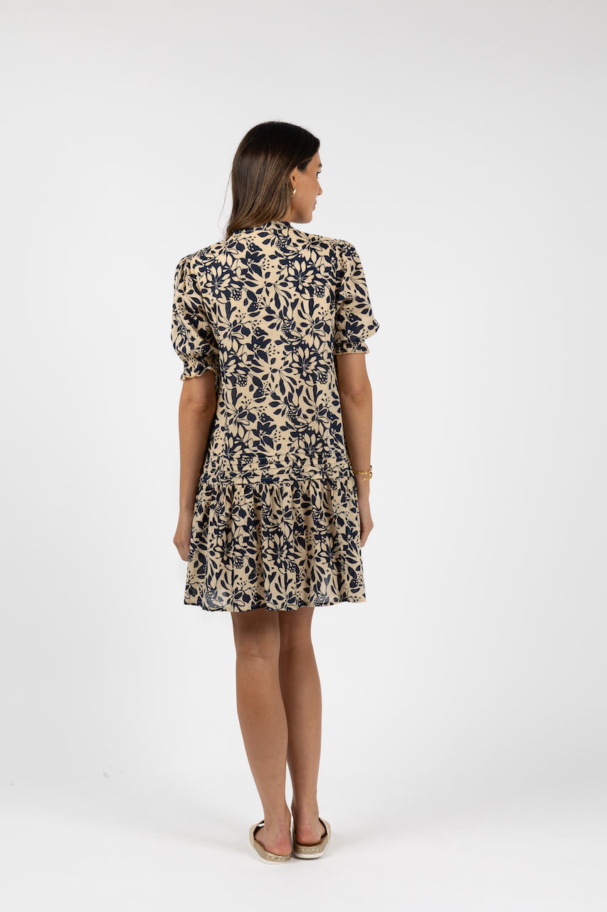 Humidity Eden Shift Dress - Navy Print