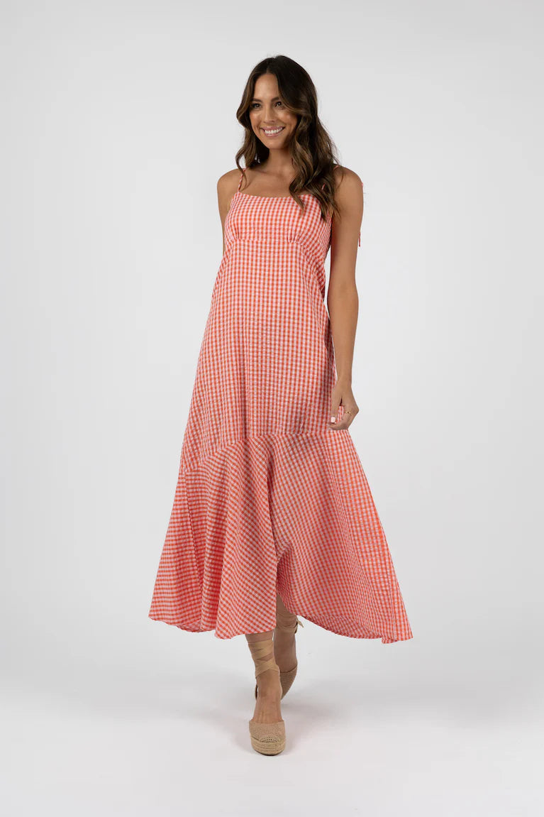 Humidity Sienna Gingham Dress - Pink