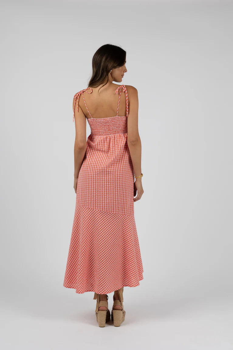 Humidity Sienna Gingham Dress - Pink