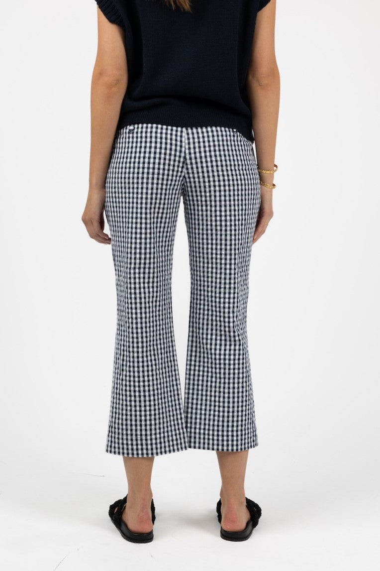 Humidity Paloma Pant - Midnight and White Check