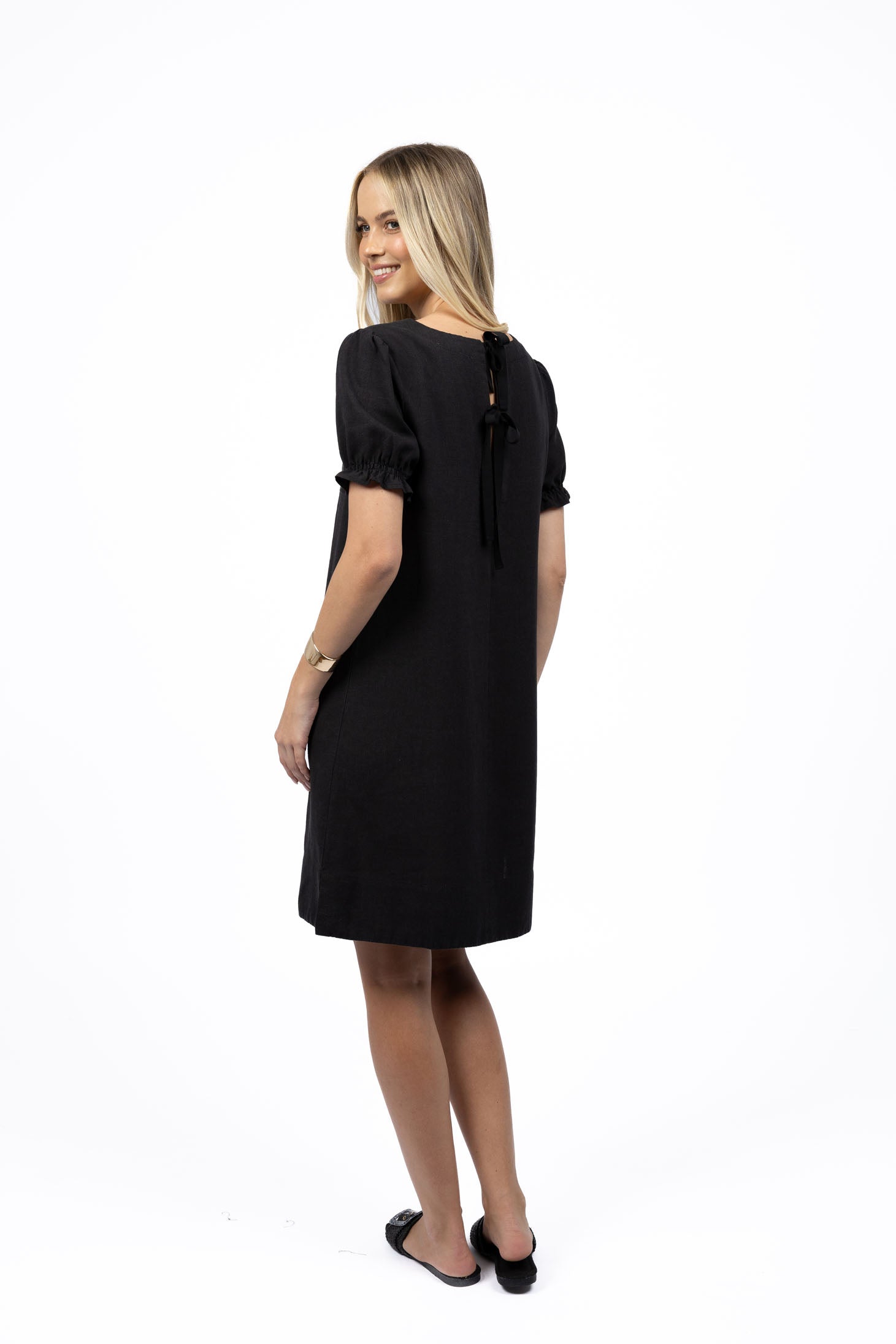 Sana Shift Dress - Black