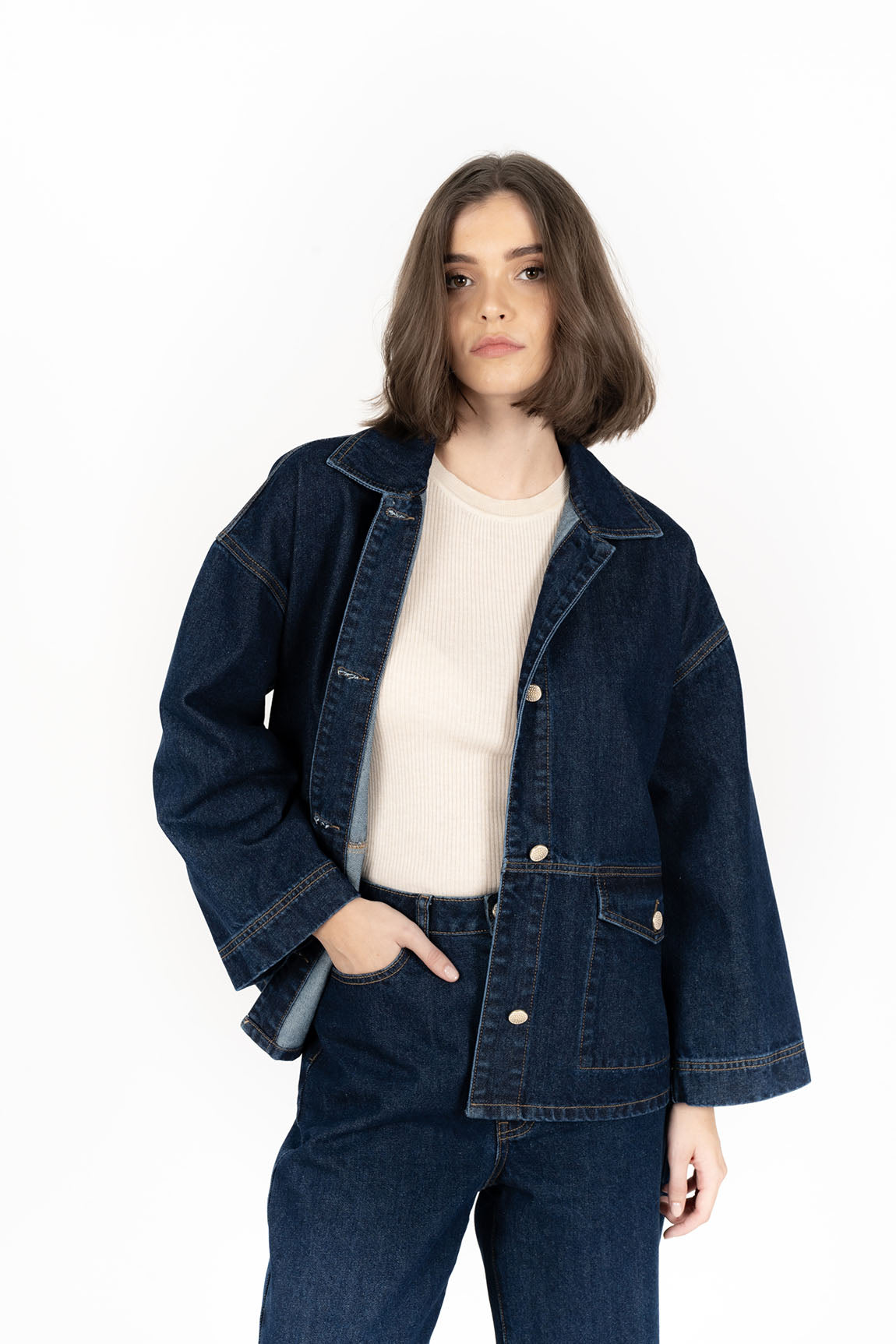 Humidity Loz Denim Jacket - Dark Blue