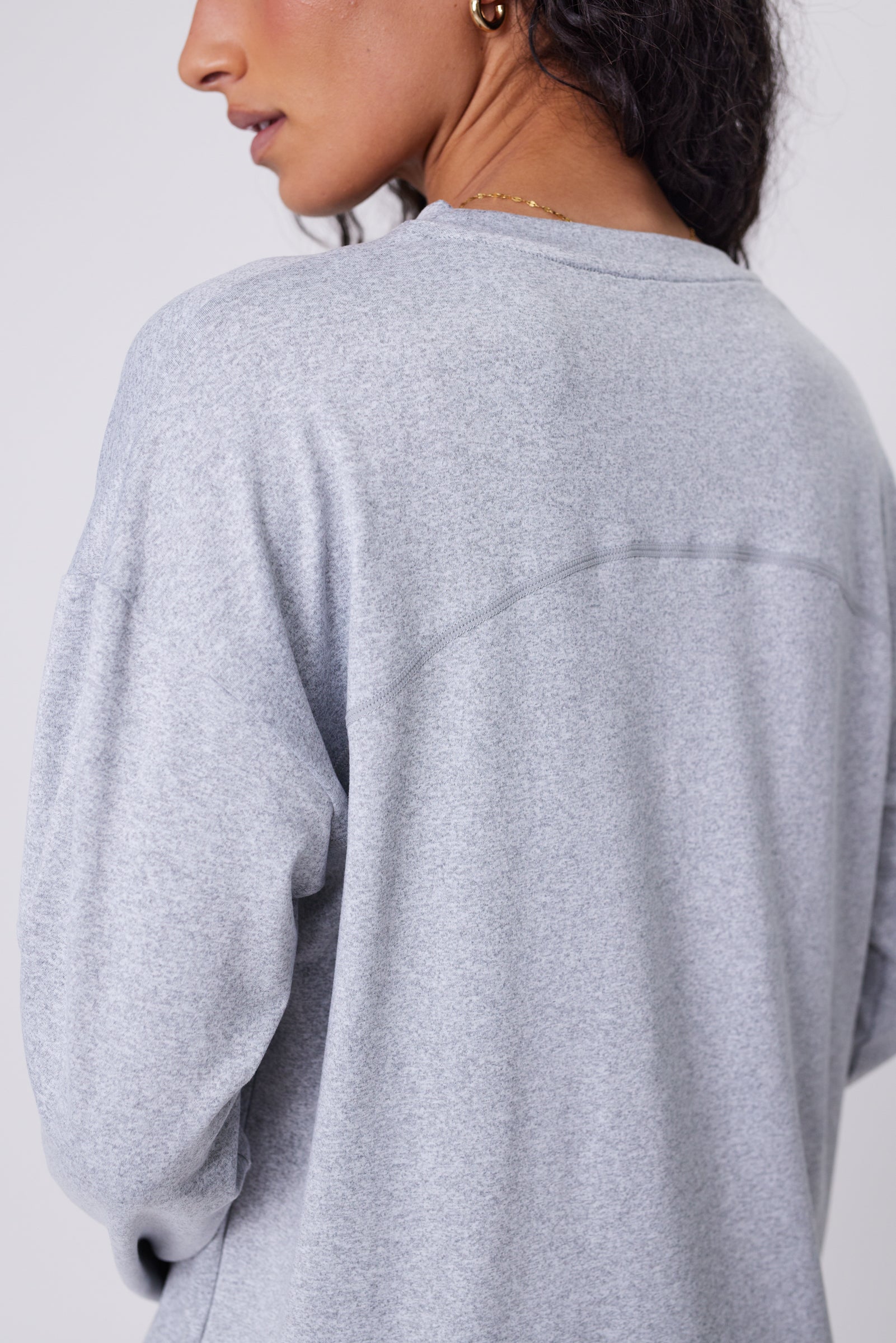 Half Time Long Sleeve Tee - Grey Marle