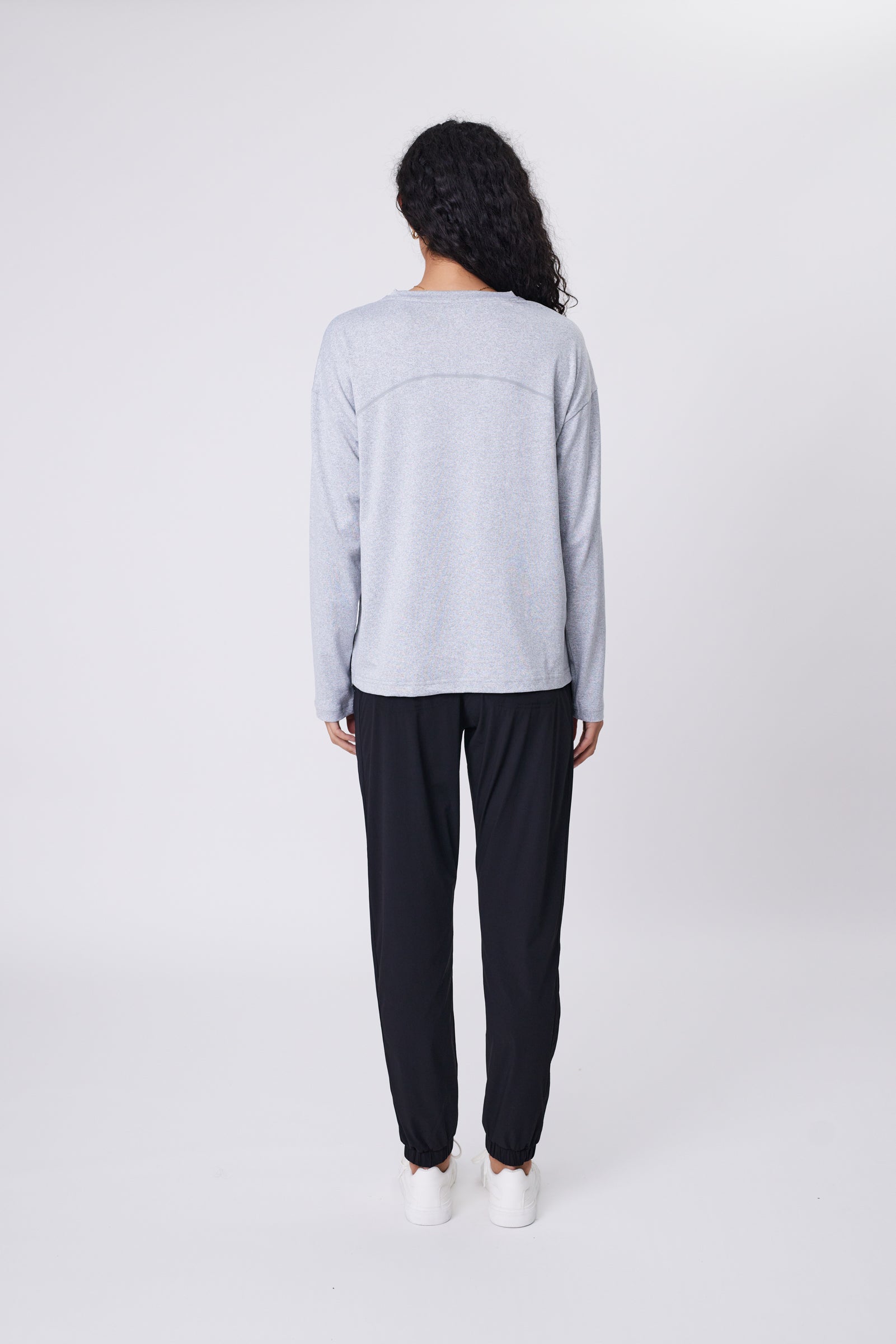 Half Time Long Sleeve Tee - Grey Marle