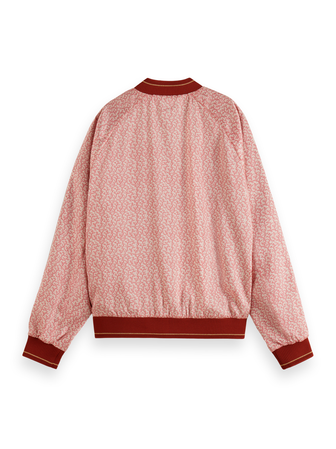 Scotch & Soda Printed Reversible Bomber Jacket - Coral