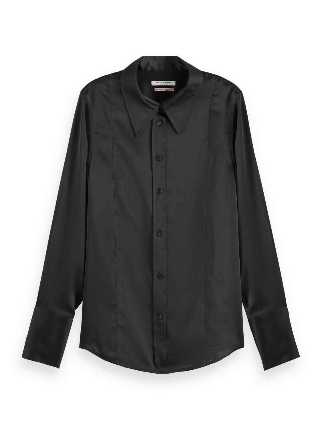 Scotch & Soda Satin Shirt - Black