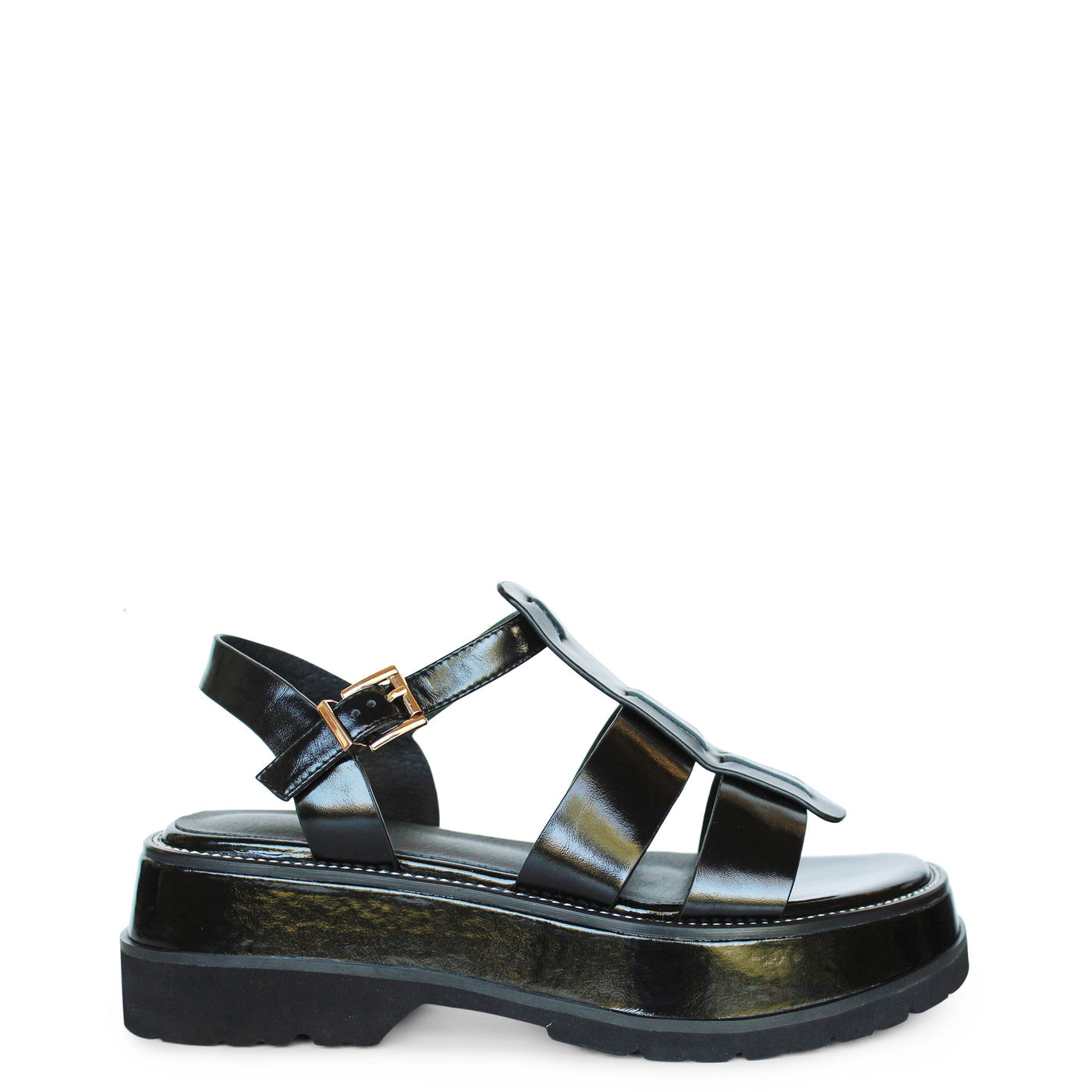 Kathryn Wilson Kendall Sandal - Black Hi Shine