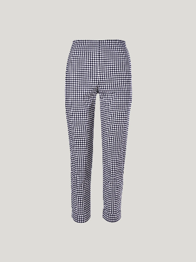 Sills Gingham Cuffed Hepburn - Navy