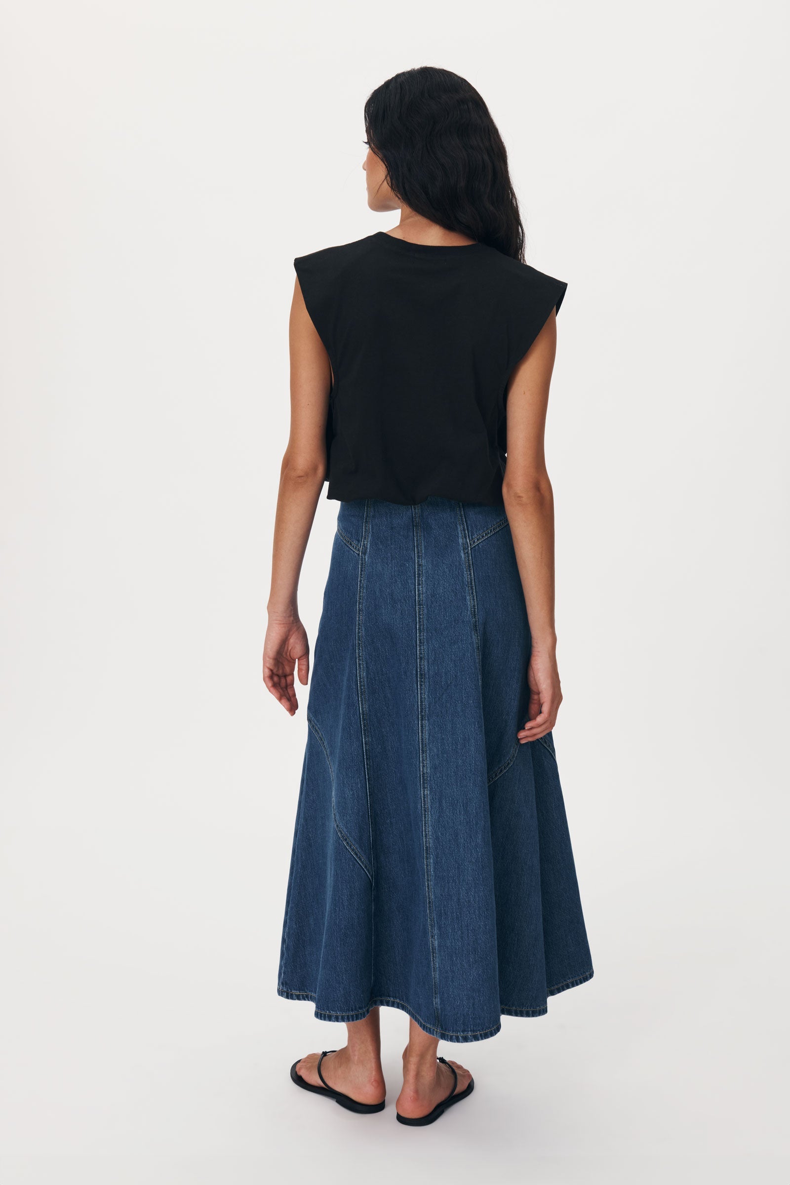 Rowie - Jeanette Denim Midi Skirt