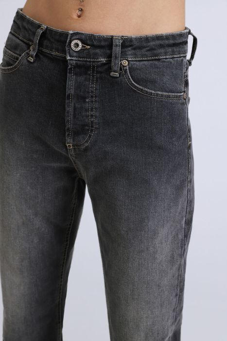 Please Denim Cropped Jeans - Nero (P66MBZCPDB-1970)