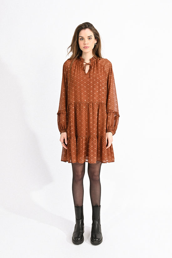 Molly Bracken Clarisse Midi Dress - Rust