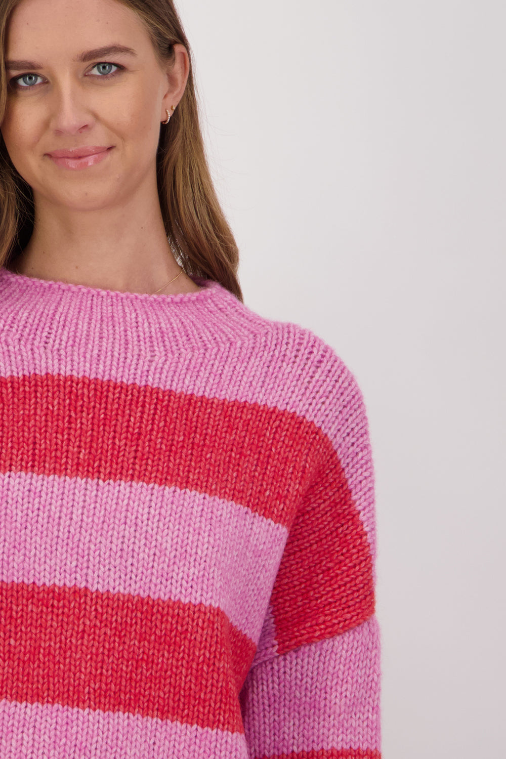 Briarwood Diaz Pink/Red Stripe Sweater