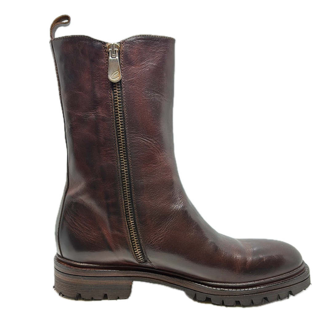 Crispiniano Tall Leather Boots - Chocolate