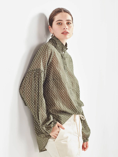 Sills Issey Spot Blouse - Olive