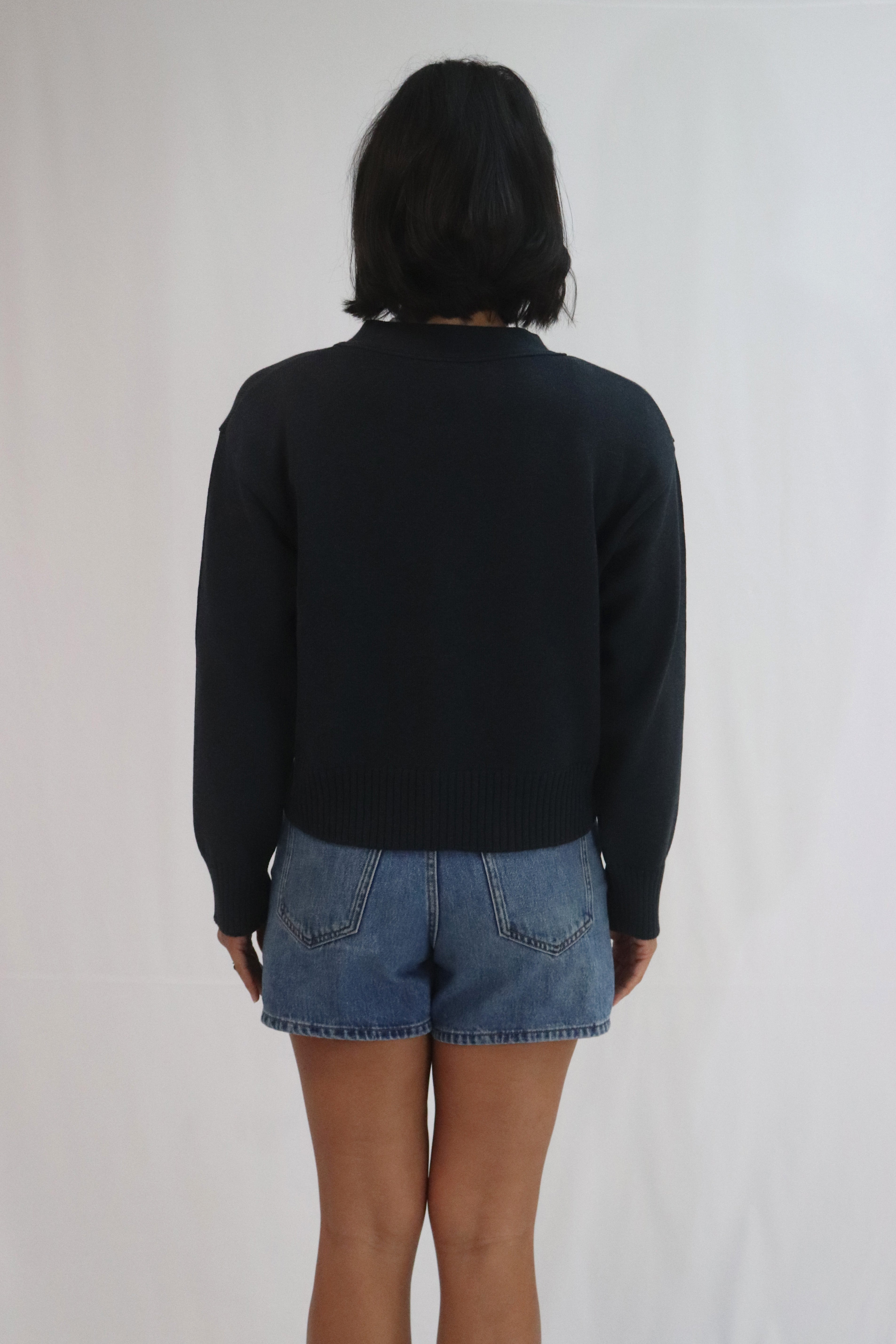 Contrast Cardi - Ink