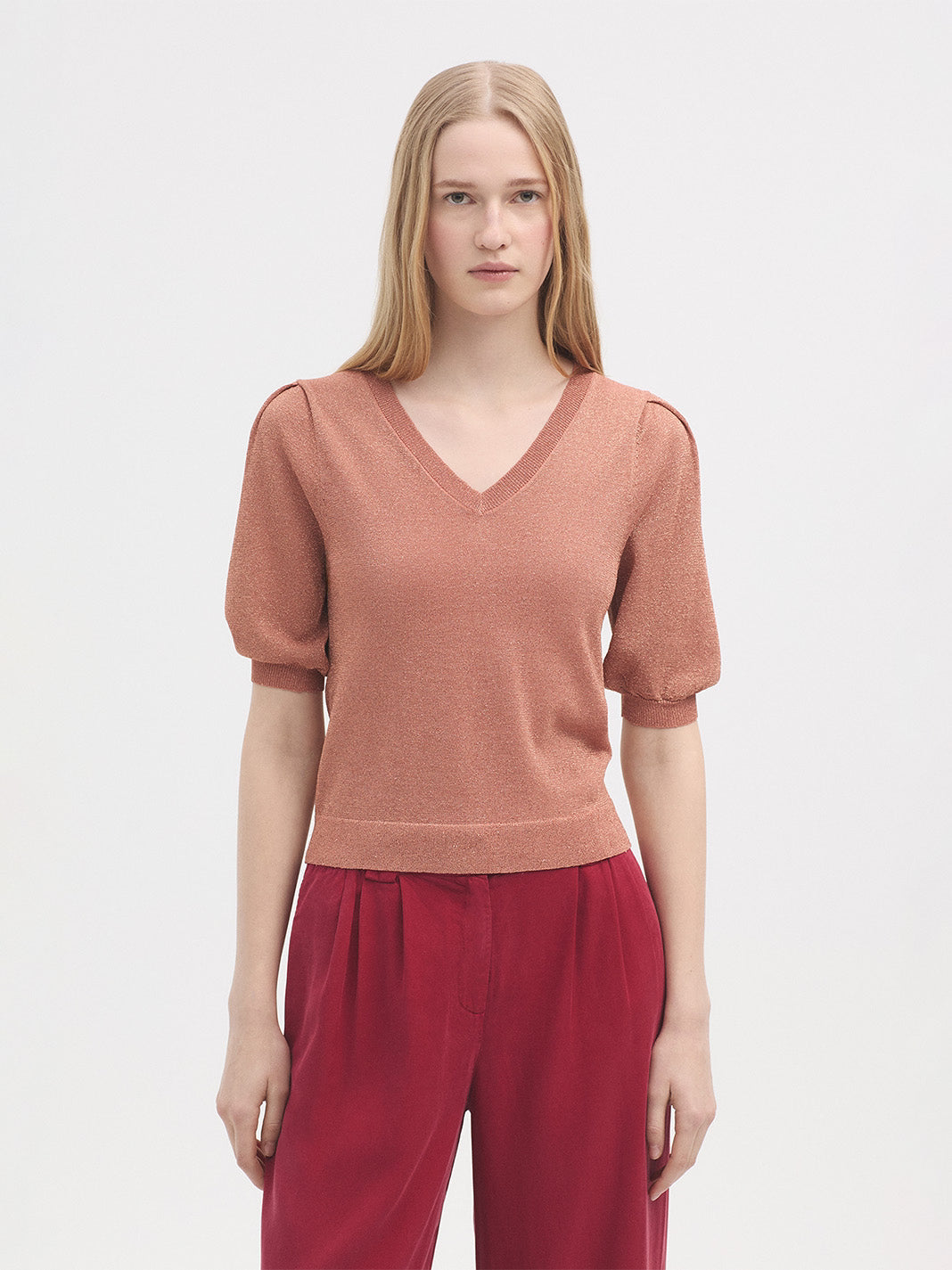 Nice Things Lurex Cropped Jumper