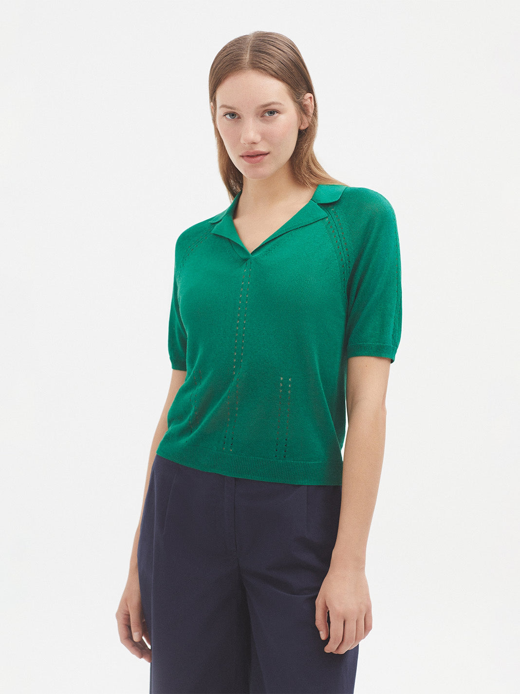 Nice Things Short Sleeve Polo – Willow Green