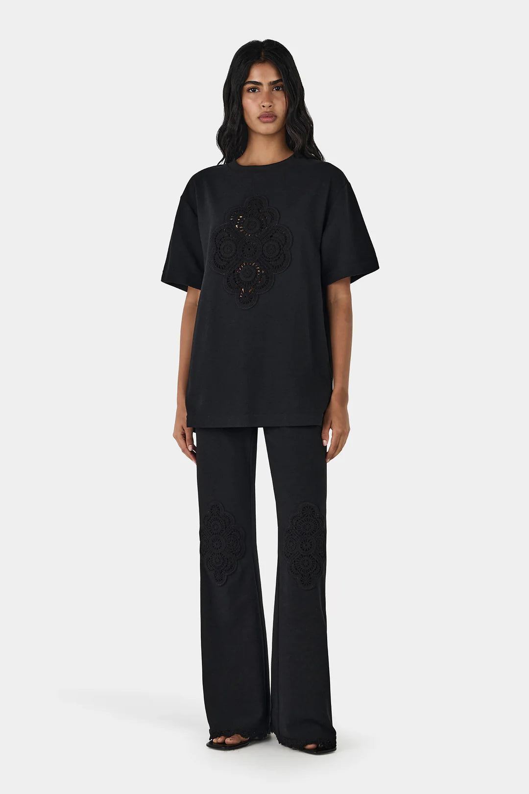 Marley Crochet Shirt - Black
