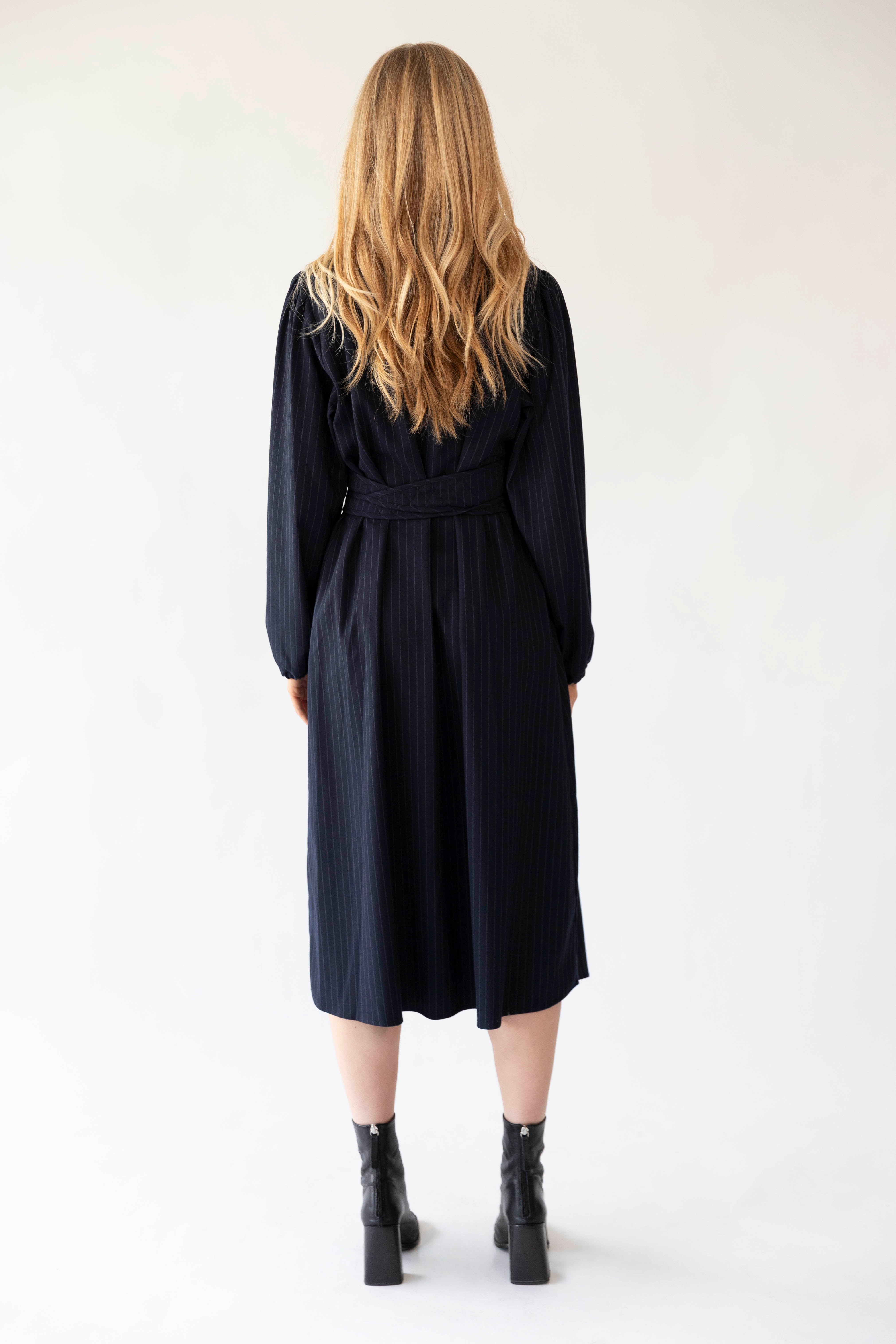 Paris Midi Dress - Dark Navy