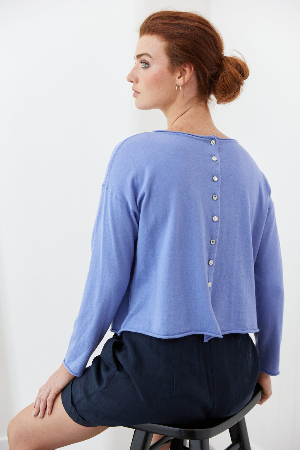 Mia Fratino Malta Silky Cardi - Cornflower Blue