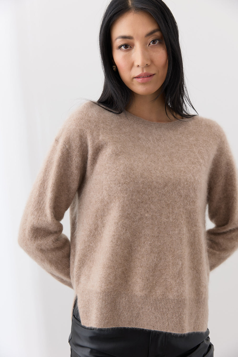 Mia Fratino Cashmere Cyra Sweater - Biscuit