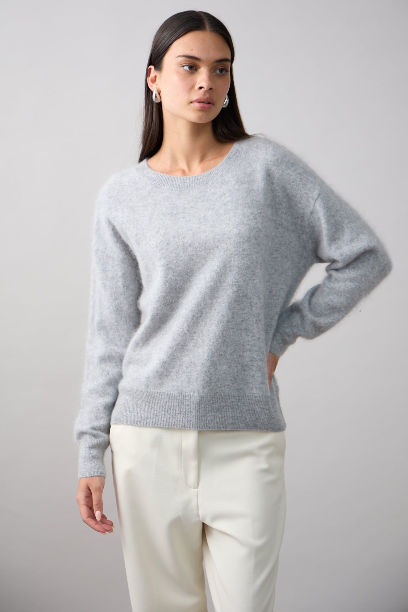 Mia Fratino Cashmere Cyra Sweater - Silver