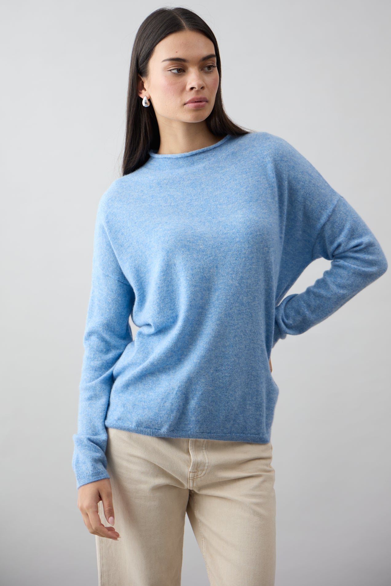 Mia Fratino Sloane Mockneck - Cornflower