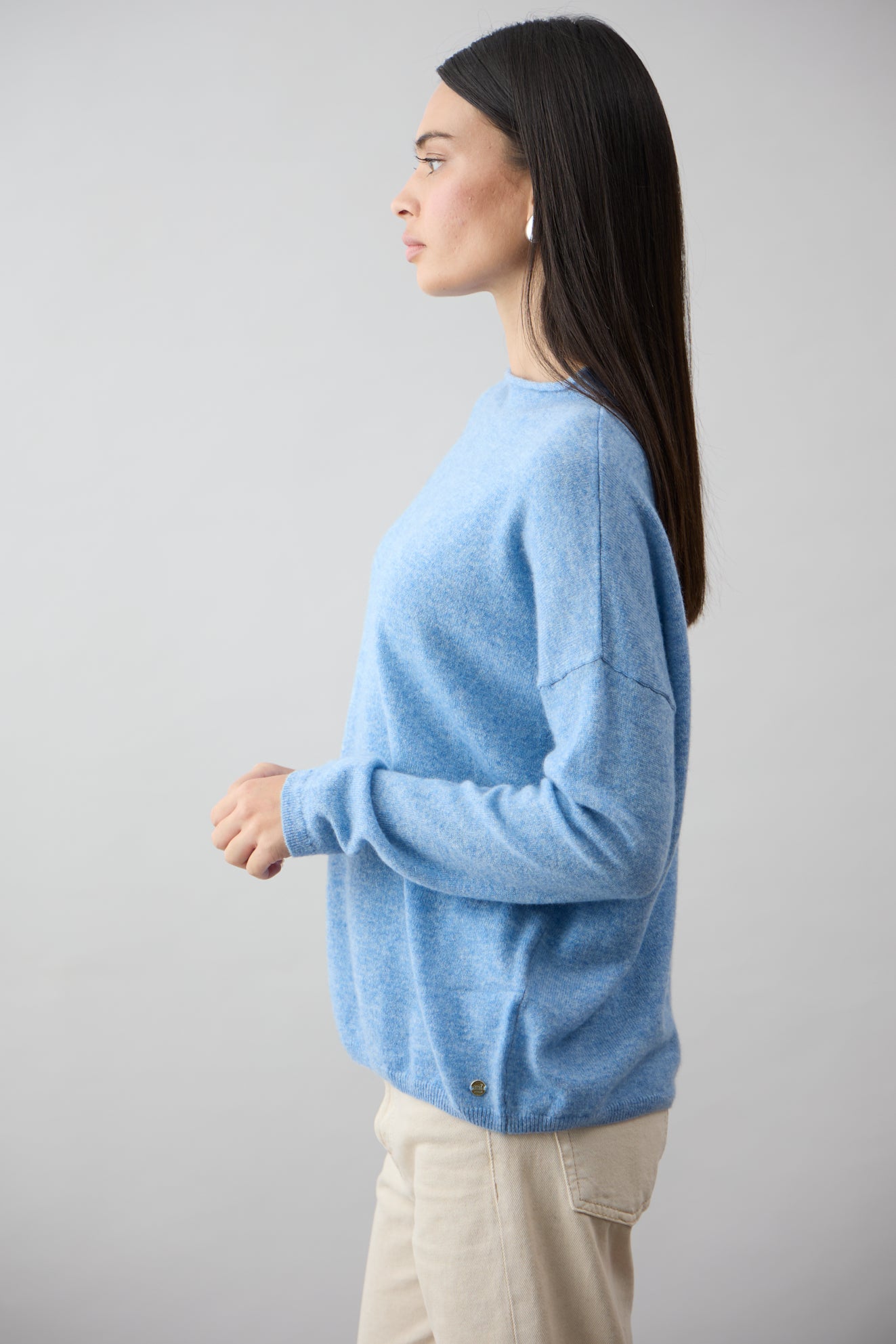 Mia Fratino Sloane Mockneck - Cornflower