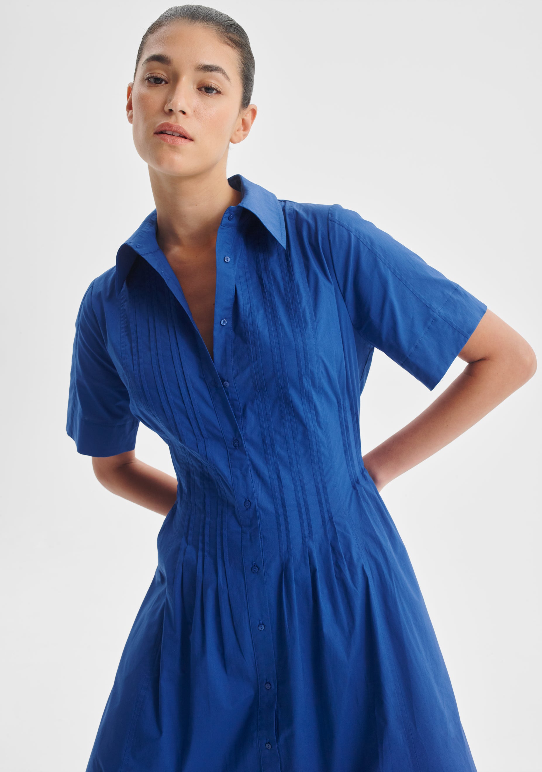 Morrison Arabella Shirt Dress - Cobalt