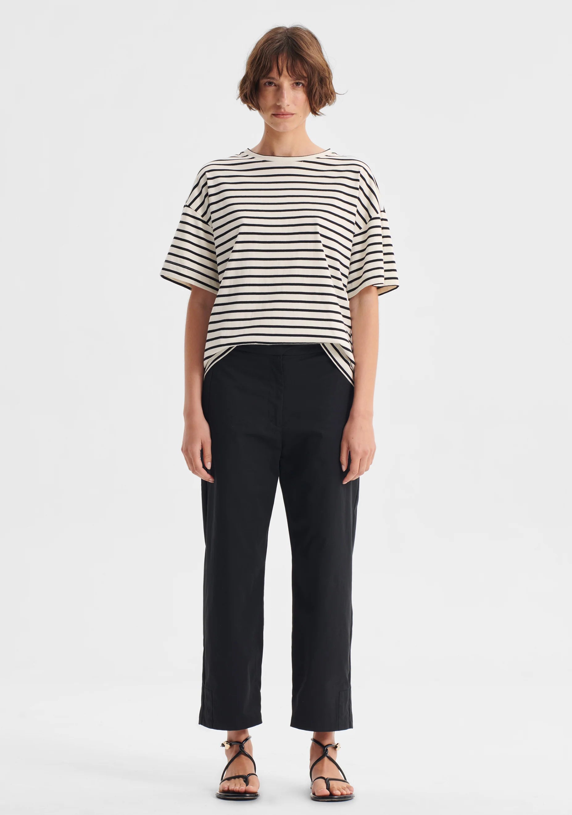 Archie Stripe Tee - Black/Cream
