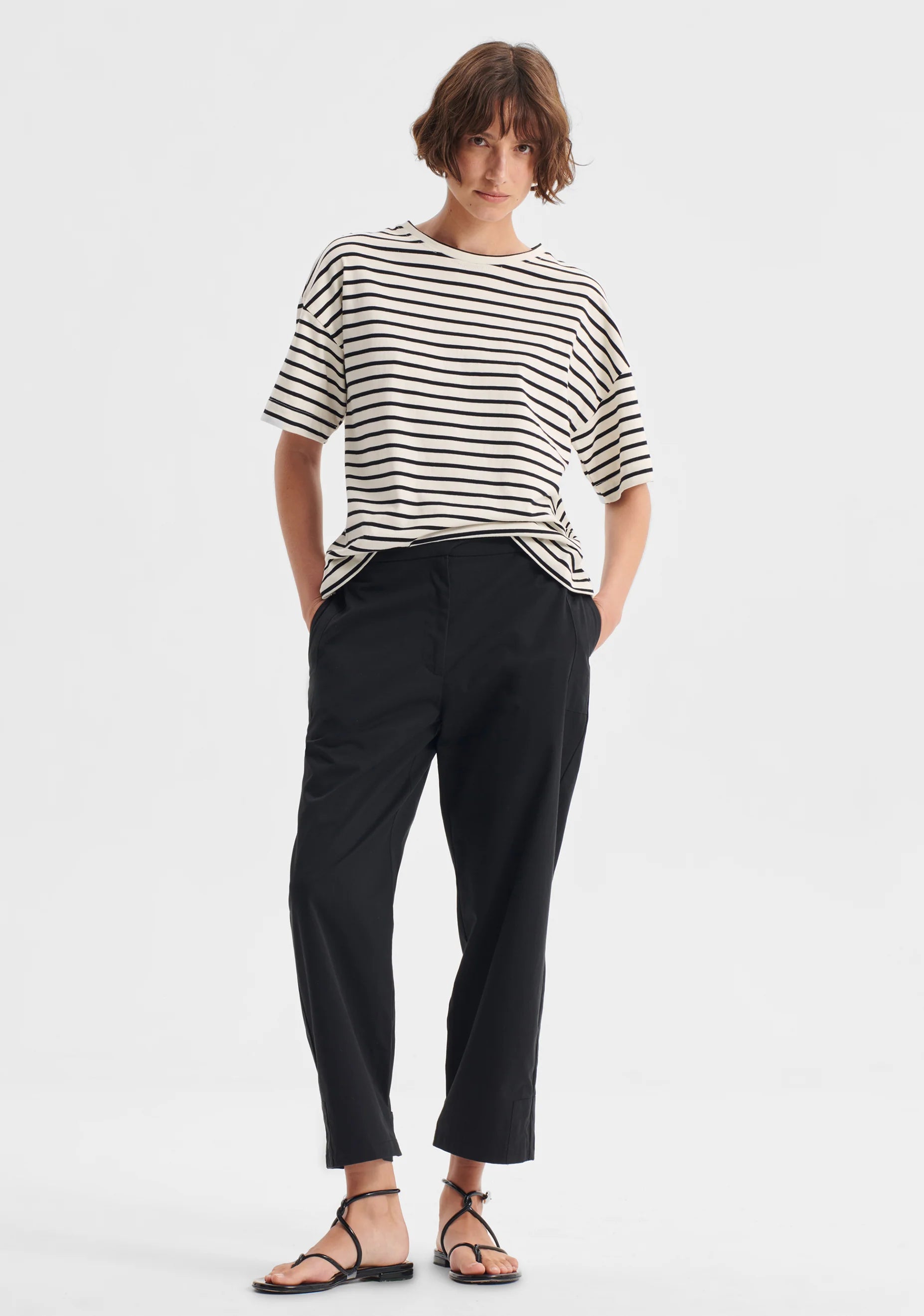 Archie Stripe Tee - Black/Cream
