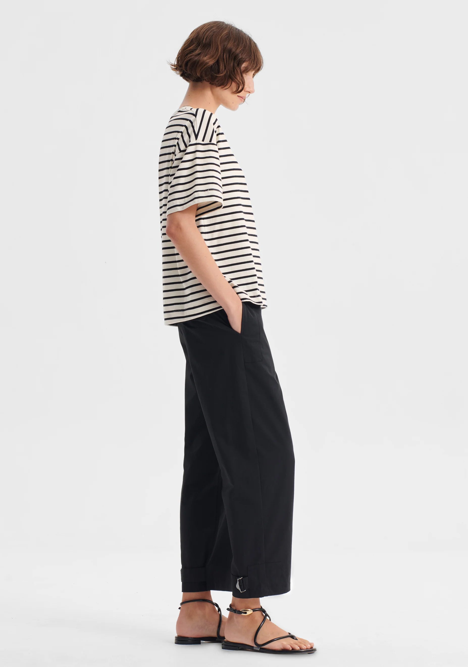 Archie Stripe Tee - Black/Cream