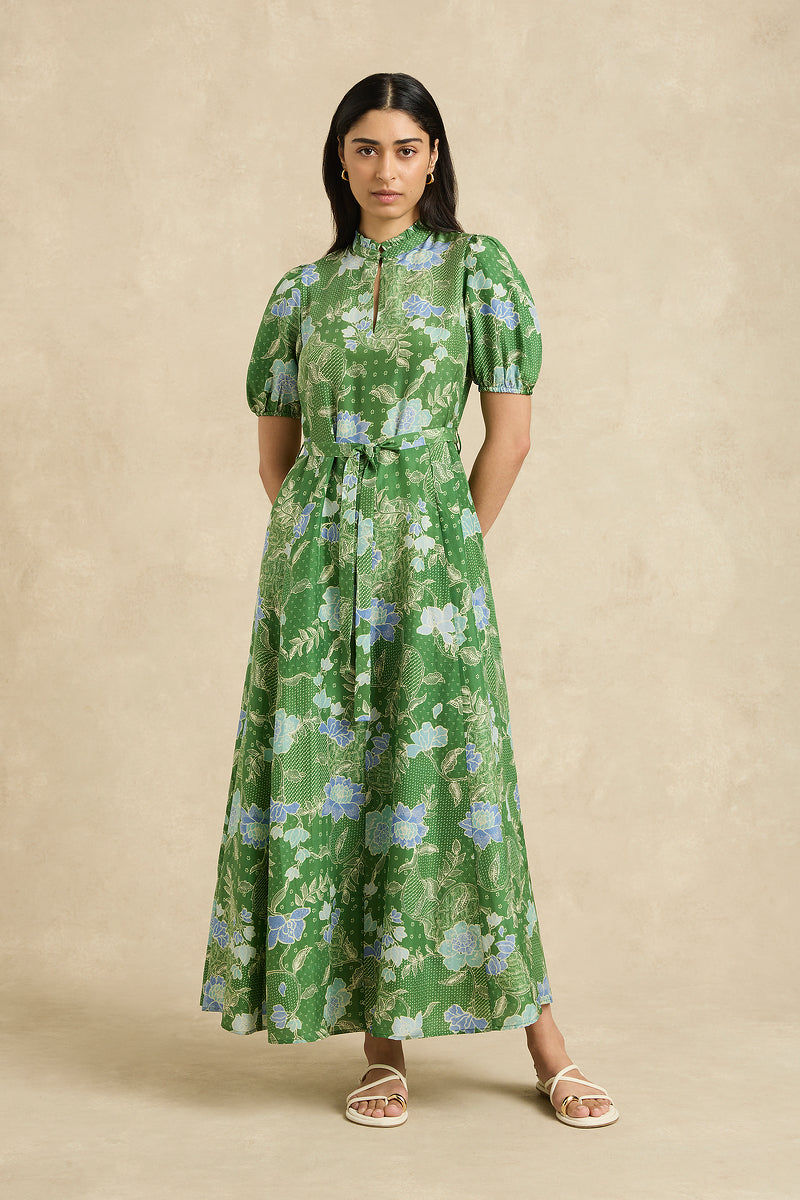 Oceanus Dress - Bloom Jungle Green
