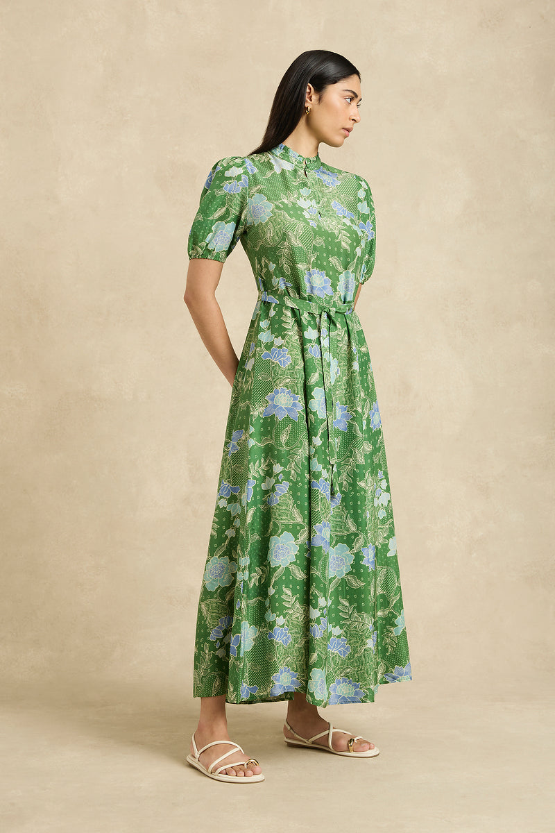 Oceanus Dress - Bloom Jungle Green
