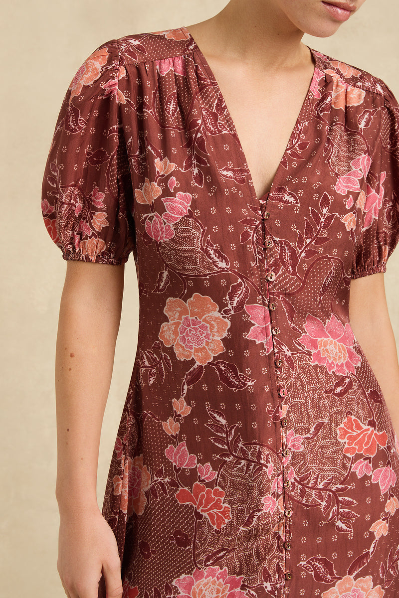 Olivia Dress - Bloom Burgundy