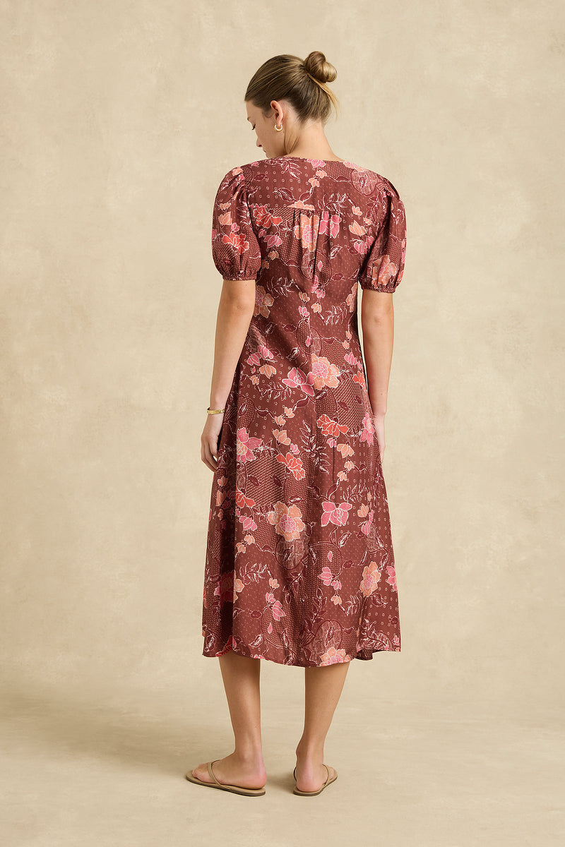 Olivia Dress - Bloom Burgundy